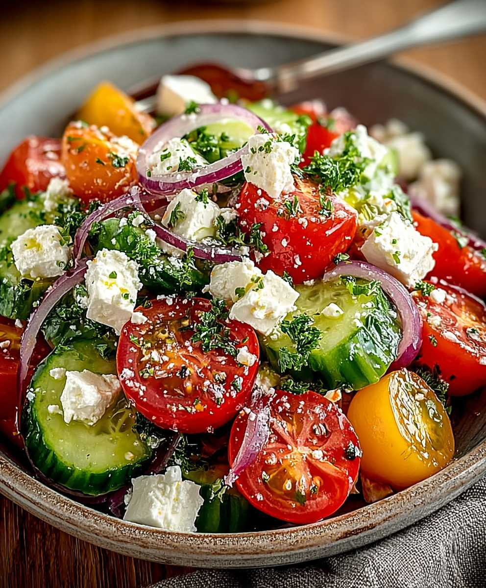 Mediterraner Salat mit Feta