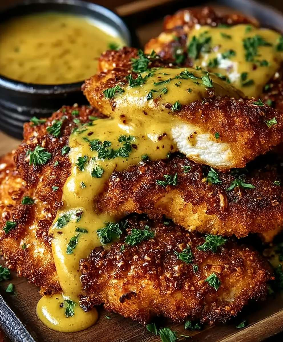 Brezel Hähnchen mit Käsesoße