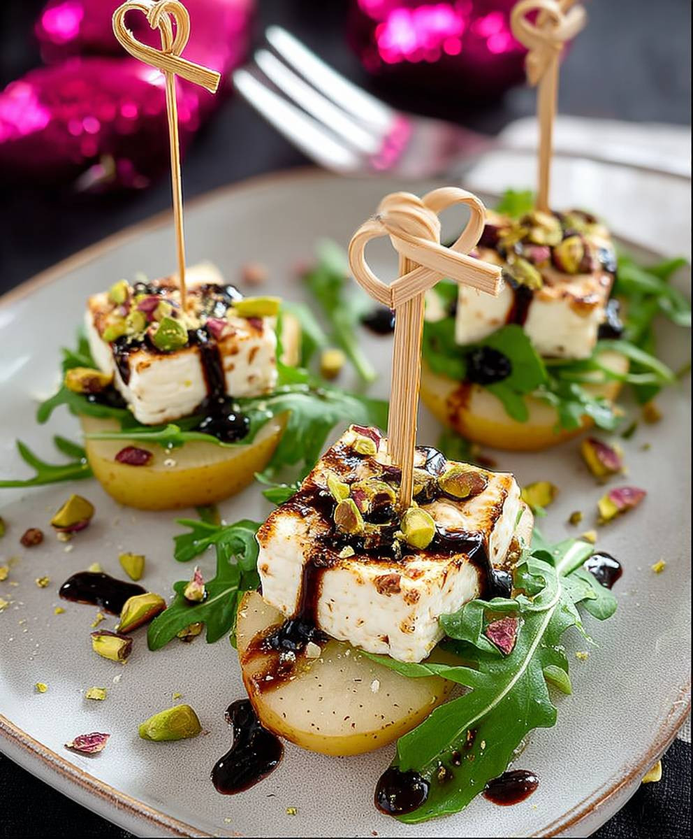 Käsebirnen mit Brie und Rucola